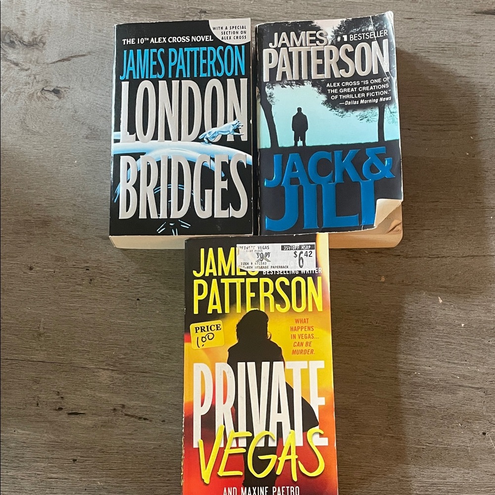 Set of 3 James Patterson Paperback Books